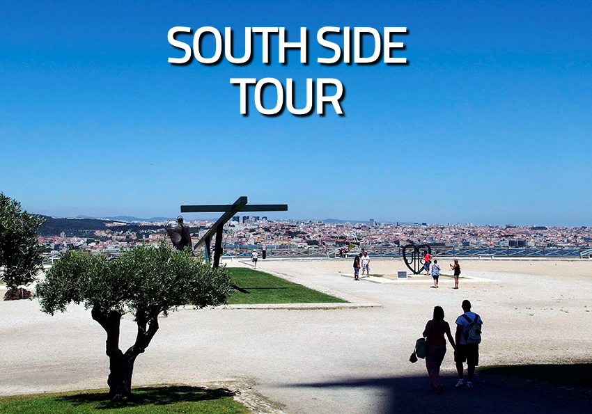 Enjoy the fantastic experience of crossing Lisbon’s famous bridge (Ponte 25 de Abril) to the south side on aboard a tuk tuk and visit the National Santuary of Cristo Rei. 
<br><br><b>CIRCUIT:</b> Lisboa-Cristo Rei (Almada)
<br><b>TIME:</b> 1:30 Hours
<br><b>PRICE PER TOUR:</b>  80€*/95€**
<br>* 1 - 2 passengers 
<br>** 3 - 6 passengers 